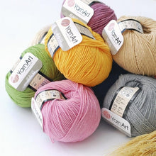 Load image into Gallery viewer, YarnArt Jeans Cotton Blend 8pc/50gm per ball